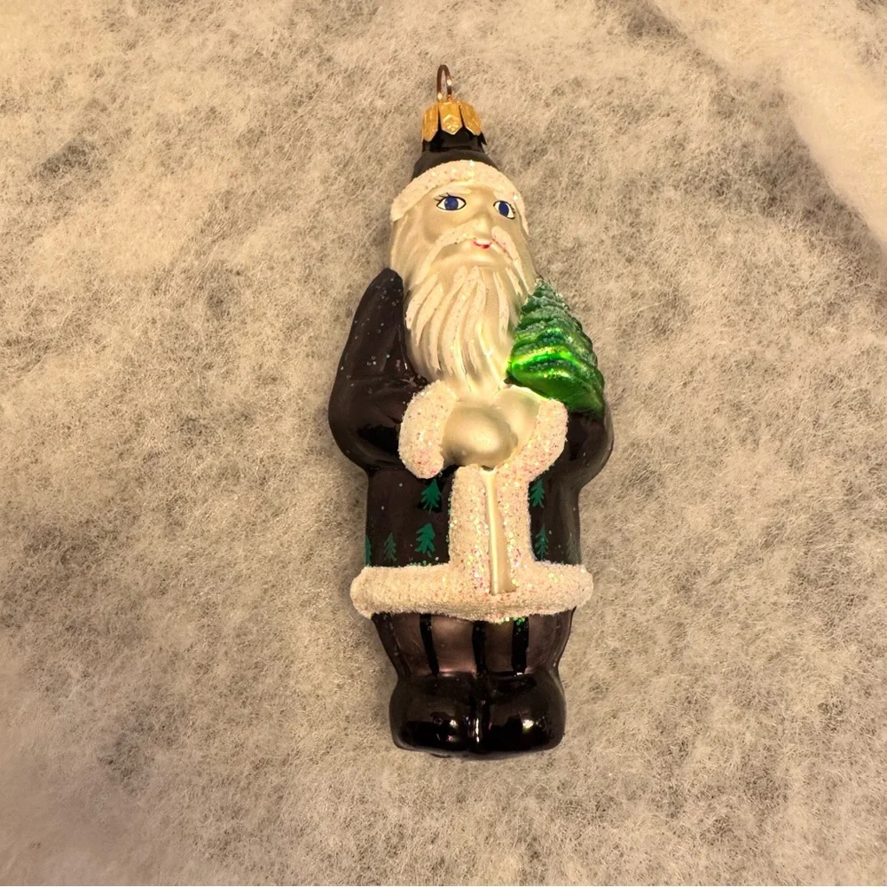 Christopher Radko Russian Santa Claus‎ Black Robe Xmas Tree Ornament Rare